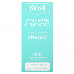 Biosil, Collagen Generator, средство для стимулирования производства коллагена, 30 оригинальных капсул - описание