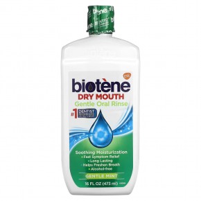 Biotene Dental Products, Dry Mouth, деликатный ополаскиватель для полости рта, «Нежная мята», 473 мл в Москве - eco-herb.ru | фото