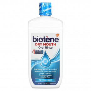 Biotene Dental Products, Ополаскиватель для полости рта от сухости, свежая мята, 473 мл (16 жидк. Унций) - описание | фото