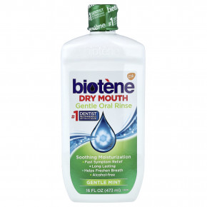 Biotene Dental Products, ополаскиватель для полости рта, от сухости во рту, без спирта, нежная мята, 473 мл (16 жидк. унций) в Москве - eco-herb.ru | фото