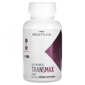 Biotivia, Transmax, 98% транс-ресвератрол, 500 мг, 60 капсул в Москве - eco-herb.ru | фото