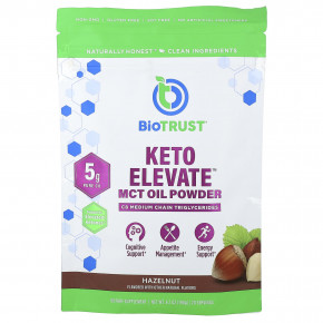 BioTRUST, Keto Elevate™, порошок из масла MCT, фундук, 190 г (6,7 унции) - описание | фото