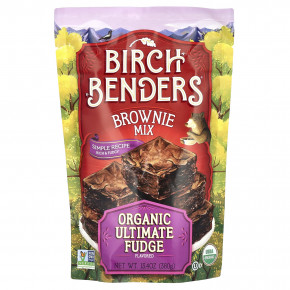 Birch Benders, Brownie Mix, идеальная органическая помадка, 380 г (13,4 унции) - описание | фото