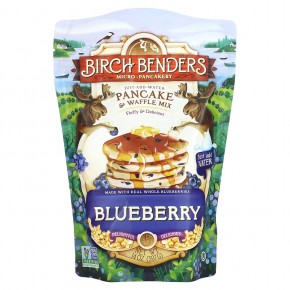 Birch Benders, Pancake & Waffle Mix, Blueberry, 14 oz (397 g) в Москве - eco-herb.ru | фото