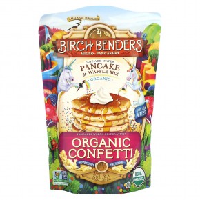 Birch Benders, Pancake & Waffle Mix, Organic Confetti, 14 oz (397 g) - описание