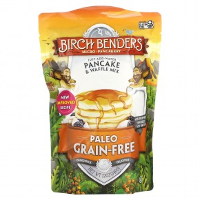 Birch Benders, смесь для приготовления блинов и вафель, беззерновой продукт, подходящий для людей, соблюдающих палеодиету, 340 г (12 унций) - описание