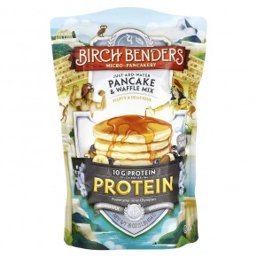 Birch Benders, смесь для приготовления блинов и вафель, протеиновая, 454 г (1 фунт) - описание