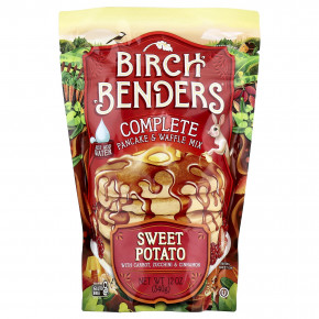 Birch Benders, смесь для приготовления блинов и вафель, батат, 340 г (12 унций) - описание | фото