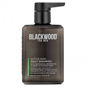 Blackwood For Men, Active Man Daily, шампунь для нормальных, жирных или истонченных волос, 200 мл (7 жидк. Унций) - описание | фото