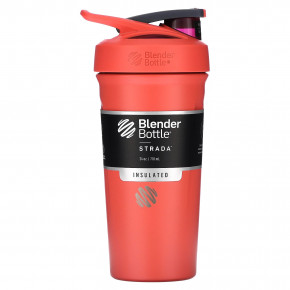 Blender Bottle, Strada, изолированная нержавеющая сталь, коралловый, 710 мл (24 унции) - описание