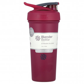 Blender Bottle, Strada Sleek™, Insulated Stainless Steel, Raspberry, 25 oz (740 ml) в Москве - eco-herb.ru | фото