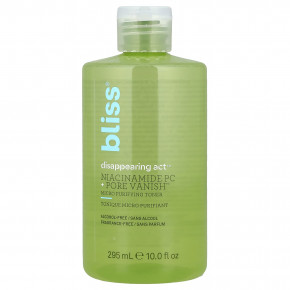 Bliss, Очищающий тоник Disappearing Act с ниацинамидом, 295 мл (10 жидк. Унций) - описание | фото