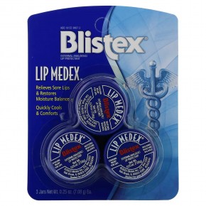 Blistex, Lip Medex, 3 Jars 0.25 oz (7.08 g) Each в Москве - eco-herb.ru | фото