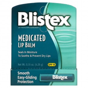 Blistex, заживляющий бальзам, защита губ с солнцезащитным фильтром, SPF 15, классический, 4,25 г (0,15 унции) в Москве - eco-herb.ru | фото