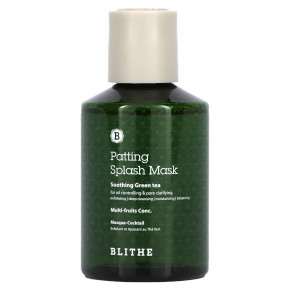 Blithe, Patting Splash Mask, успокаивающая и заживляющая маска с зеленым чаем, 150 мл (5,07 жидк. унции) - описание | фото