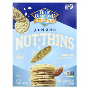 Blue Diamond, Almond Nut-Thins, снэки из рисовых крекеров с миндалем, с оттенком морской соли, 120,5 г (4,25 унции) - описание