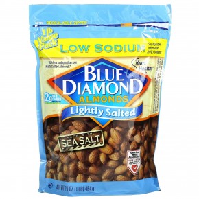 Blue Diamond, Миндаль, малосольный, 454 г (16 унций) - описание