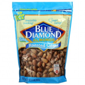 Blue Diamond, Миндаль, обжаренный с солью, 454 г (16 унций) - описание