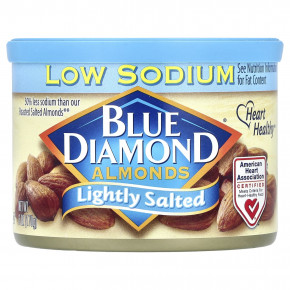 Blue Diamond, миндаль, с низким содержанием натрия, с добавлением соли, 170 г (6 унций) (Товар снят с продажи) в Москве - eco-herb.ru | фото