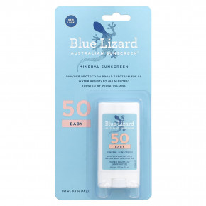 Blue Lizard Australian Sunscreen, Baby Mineral Sunscreen Stick, SPF 50, 0.5 oz (14 g) в Москве - eco-herb.ru | фото