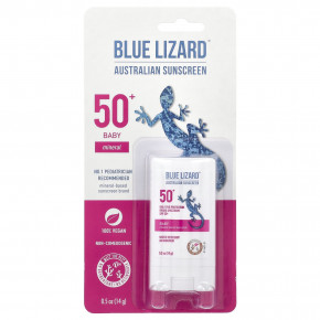 Blue Lizard Australian Sunscreen, Baby, Mineral Sunscreen Stick, SPF50+, 0.5 oz (14 g) в Москве - eco-herb.ru | фото