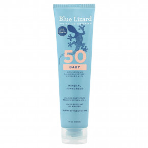 Blue Lizard Australian Sunscreen, детское минеральное солнцезащитное средство, SPF 50, 148 мл (5 жидк. унций) - описание | фото