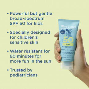 Blue Lizard Australian Sunscreen, детское минеральное солнцезащитное средство, SPF 50, 89 мл (3 жидк. унции) в Москве - eco-herb.ru | фото