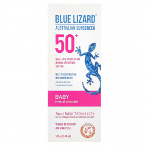 Blue Lizard Australian Sunscreen, Для детей, минеральное солнцезащитное средство, SPF 50+, 148 мл (5 жидк. унц.) в Москве - eco-herb.ru | фото