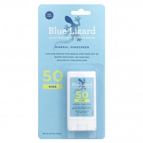 Blue Lizard Australian Sunscreen, Минеральное солнцезащитное средство-стик для детей, SPF 50+, 14 г (0,5 унции) в Москве - eco-herb.ru | фото