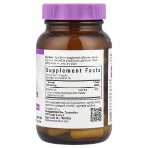 Bluebonnet Nutrition, буферизованный хелатный магний, 60 растительных капсул (200 мг в 1 капсуле) в Москве - eco-herb.ru | фото