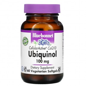 Bluebonnet Nutrition, CellularActive CoQ10, Ubiquinol, 100 мг, 60 вегетарианских капсул - описание