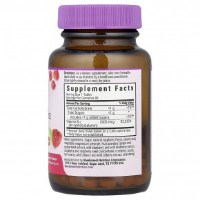 Bluebonnet Nutrition, Earth Sweet®, жевательные таблетки, витамин B12, малина, 2000 мкг, 90 жевательных таблеток в Москве - eco-herb.ru | фото