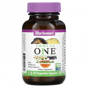 Bluebonnet Nutrition, Immune ONE, мультивитаминная добавка на основе цельных продуктов, 30 растительных капсул в Москве - eco-herb.ru | фото