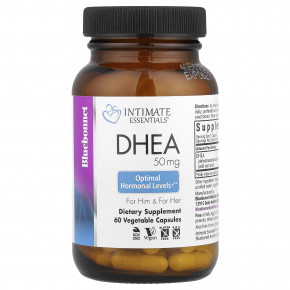 Bluebonnet Nutrition, Intimate Essentials®, ДГЭА, для мужчин и женщин, 50 мг, 60 растительных капсул в Москве - eco-herb.ru | фото