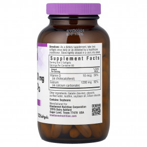 Bluebonnet Nutrition, кальций и витамин D3, 120 капсул в Москве - eco-herb.ru | фото