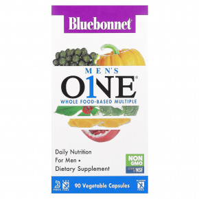 Bluebonnet Nutrition, Men's ONE, комплекс на основе цельных продуктов, 90 растительных капсул в Москве - eco-herb.ru | фото