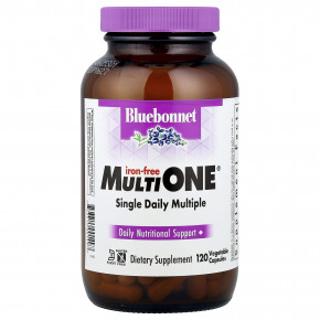 Bluebonnet Nutrition, MultiONE®, для приема одной дозы на день, без железа, 120 растительных капсул в Москве - eco-herb.ru | фото