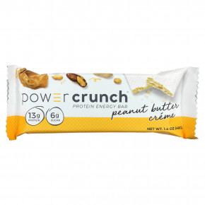 BNRG, Энергетический белковый батончик Power Crunch Original, крем с арахисовым маслом, 12 батончиков, вес каждого 40 г (1,4 унции) в Москве - eco-herb.ru | фото