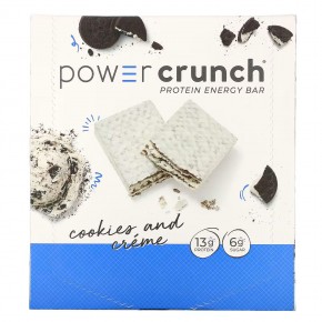 BNRG, Энергетический белковый батончик Power Crunch Original, печенье с кремом, 12 батончиков, вес каждого 40 г (1,4 унции) в Москве - eco-herb.ru | фото