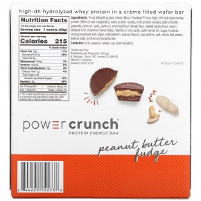 BNRG, Power Crunch® Protein Energy, батончик с арахисовой пастой, 12 батончиков по 40 г (1,4 унции) в Москве - eco-herb.ru | фото