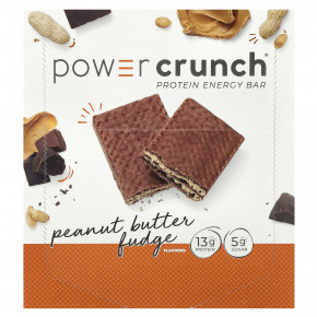 BNRG, Power Crunch® Protein Energy, батончик с арахисовой пастой, 12 батончиков по 40 г (1,4 унции) в Москве - eco-herb.ru | фото