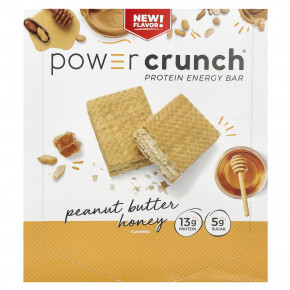 BNRG, Power Crunch Protein Energy, батончик с арахисовой пастой и медом, 12 батончиков по 40 г (1,4 унции) в Москве - eco-herb.ru | фото