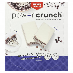 BNRG, Power Crunch Protein Energy, шоколадный чизкейк, 12 батончиков, 40 г (1,4 унции) - описание