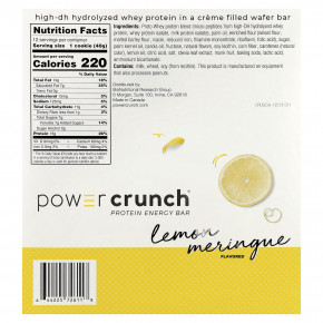 BNRG, Power Crunch®, протеиновый батончик, лимон и безе, 12 батончиков по 40 г (1,4 унции) в Москве - eco-herb.ru | фото