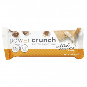 BNRG, Power Crunch®, протеиновый батончик, соленая карамель, 12 батончиков, 40 г (1,4 унции) каждый в Москве - eco-herb.ru | фото