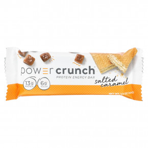 BNRG, Протеиновый энергетический батончик Power Crunch, оригинальная рецептура, соленая карамель, 12 батончиков, 40 г каждый в Москве - eco-herb.ru | фото