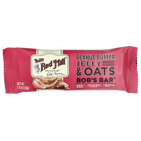 Bob's Red Mill, Bob's Bar™, арахисовая паста, желе и овсянка, 12 батончиков по 50 г (1,76 унции) в Москве - eco-herb.ru | фото