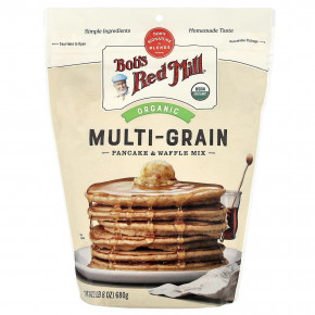 Bob's Red Mill, органическая смесь злаков для блинов и вафель, 680 г (24 унции) - описание | фото