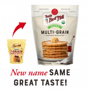 Bob's Red Mill, органическая смесь злаков для блинов и вафель, 680 г (24 унции) в Москве - eco-herb.ru | фото
