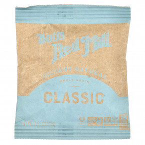 Bob's Red Mill, Овсянка быстрого приготовления, цельнозерновые, классические, 6 пакетиков по 45 г (1,59 унции) в Москве - eco-herb.ru | фото